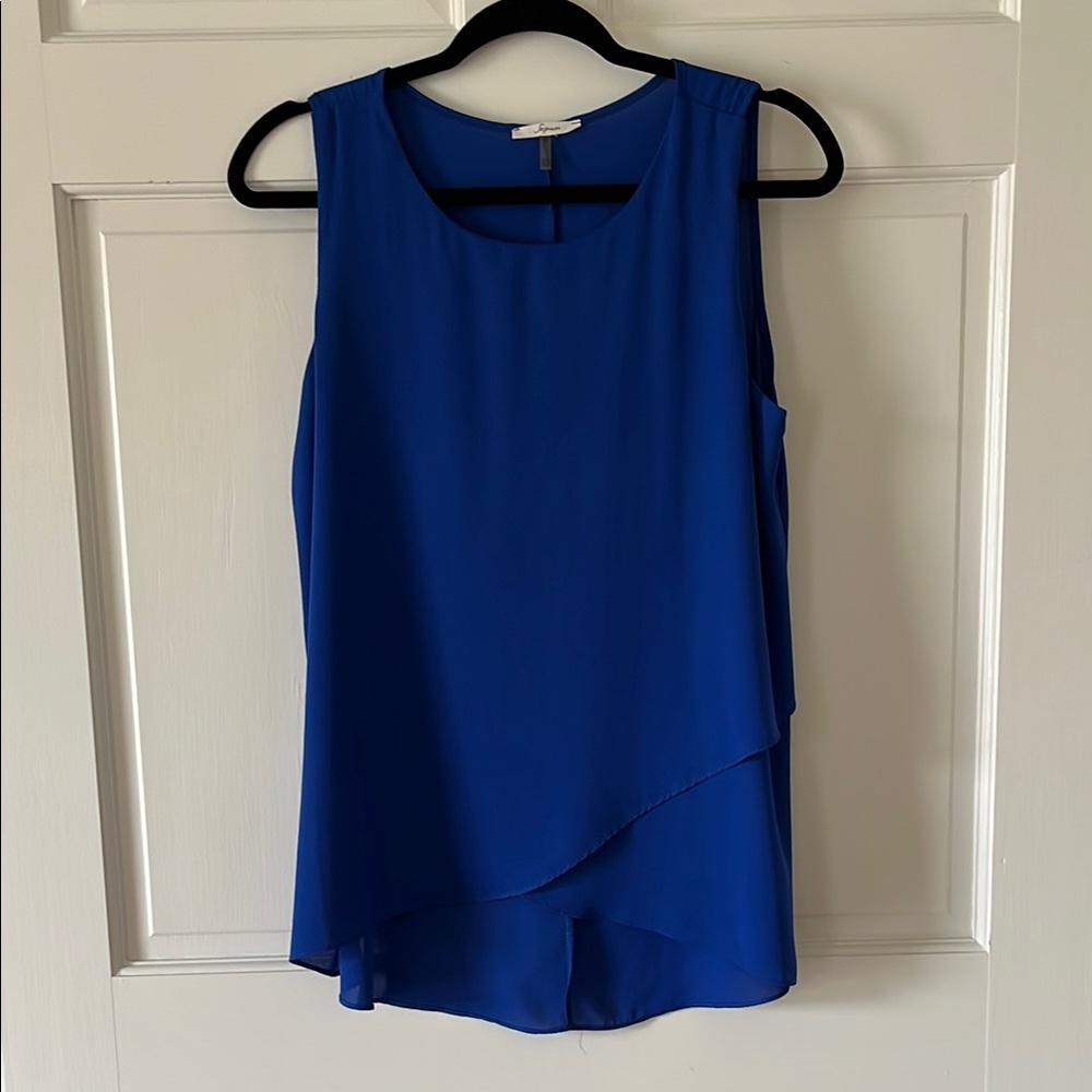Soprano Royal Blue Asymmetrical Tank Top